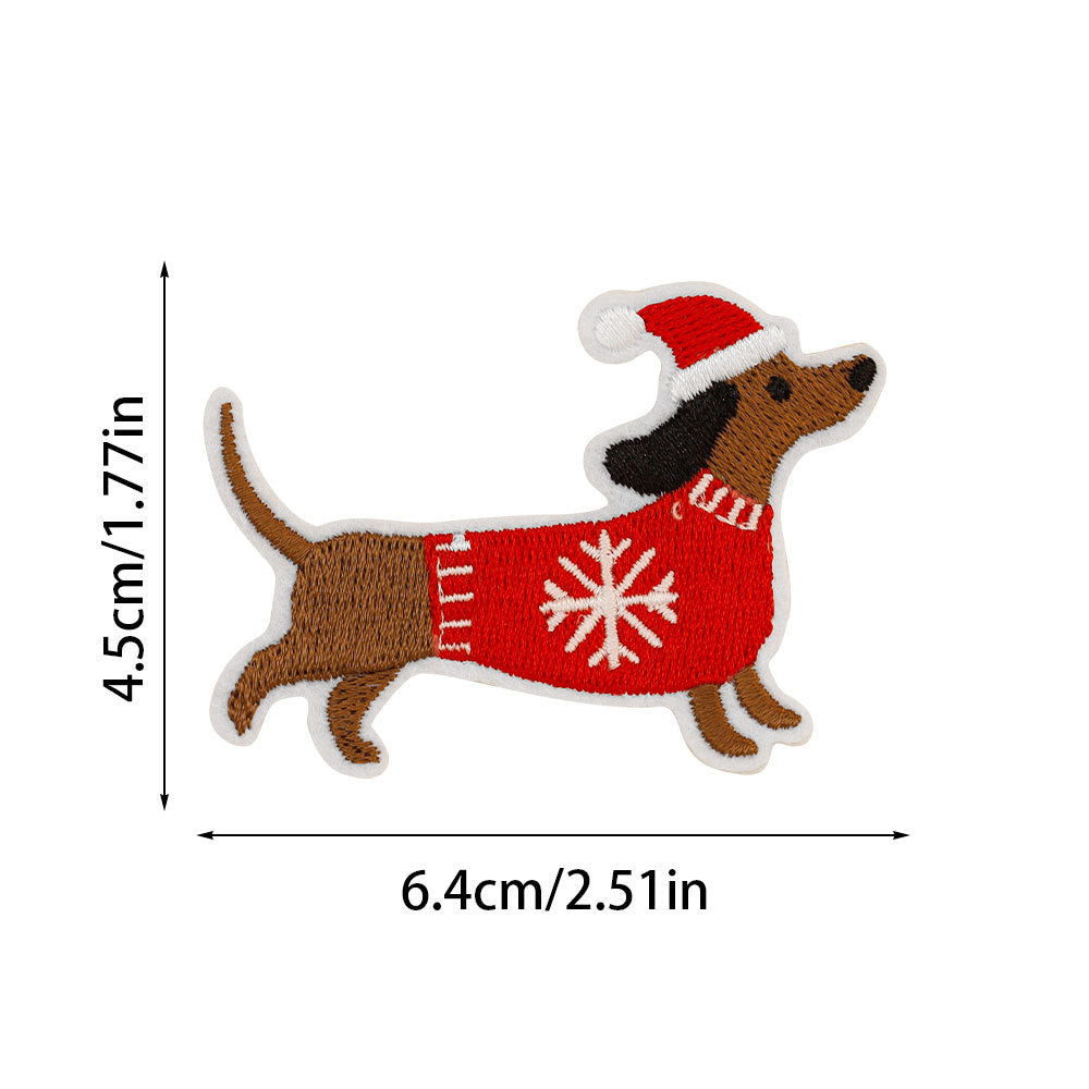 Wholesale Cross-border Christmas Cloth Sticker Patch Sticker Embroidery Sticker Large Pattern diy  Christmas Tree Patch Badge Embroidery 1